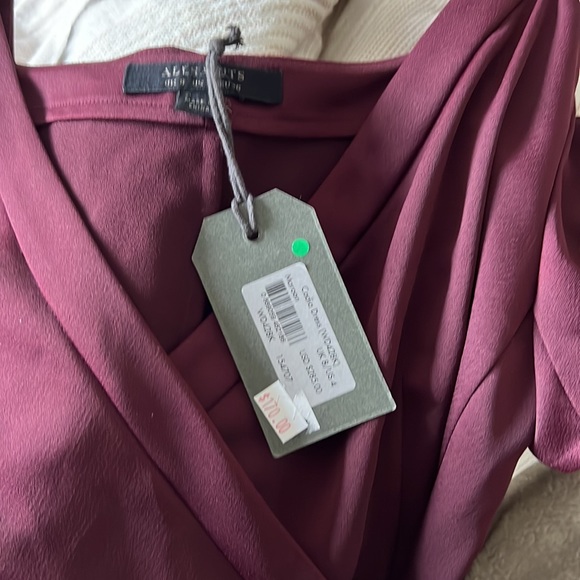 ALL SAINTS “Cadia Dress” size 4-maroon w tags! - Picture 13 of 14